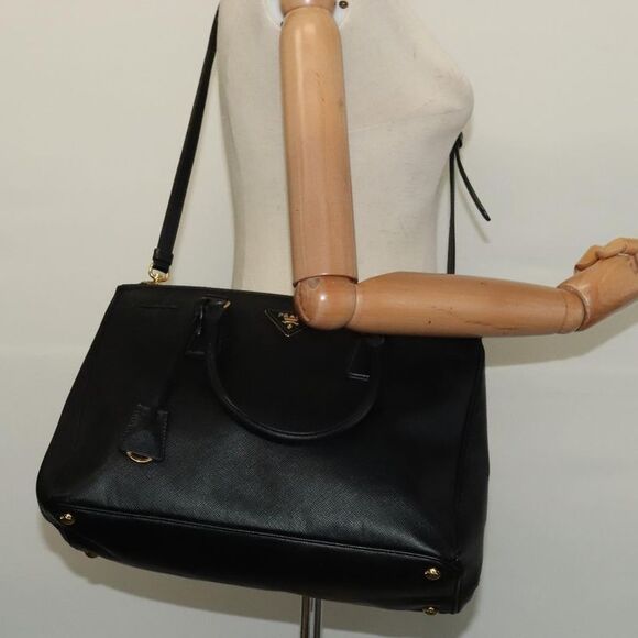 Prada Galleria Black Leather Handbag (Pre-Owned) - Picture 15 of 16